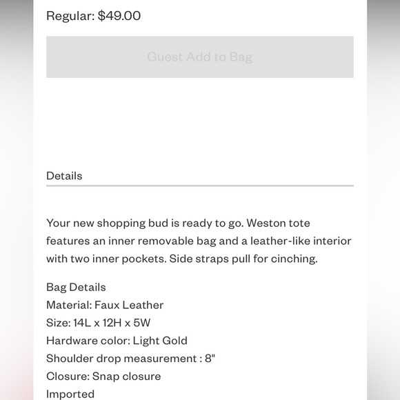 Just fab fuchsia, pink tote bag with extra removable bag from inside - Picture 6 of 17